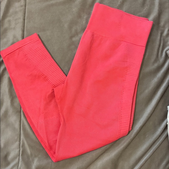 aerie Pants - aerie Pink Ribbed Leggings (L)